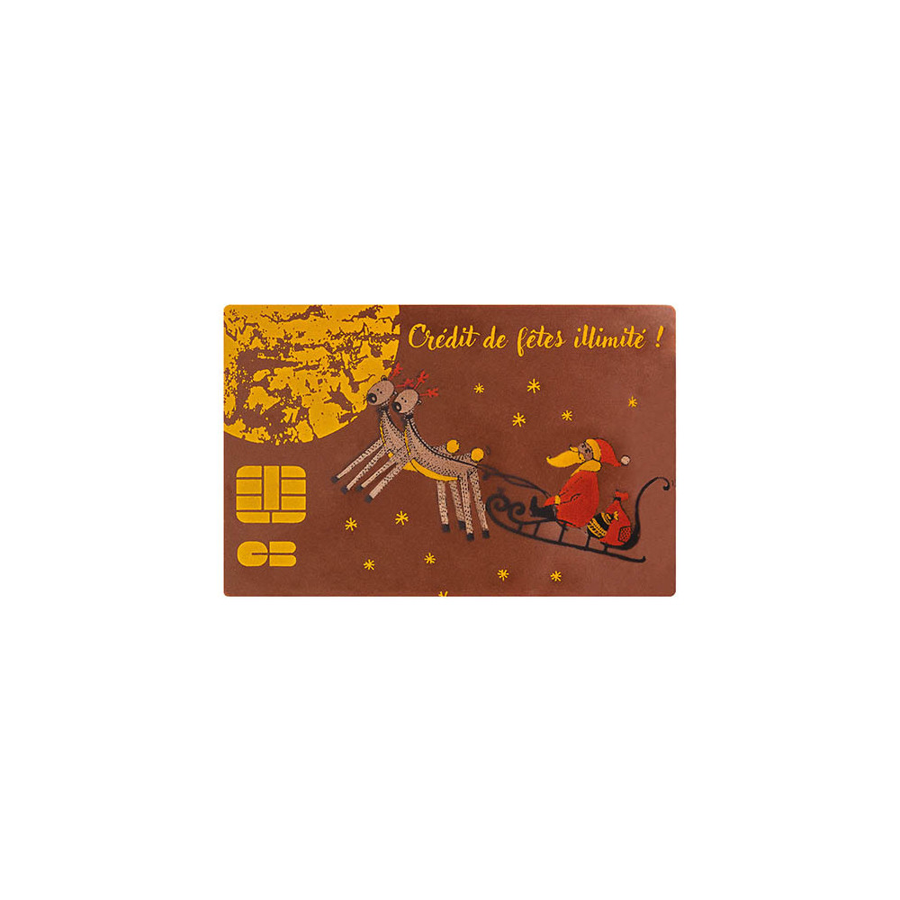 40 Credit cards milk chocolate Voyage 8,5x5,5 cm
