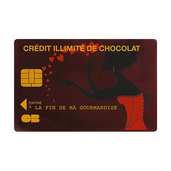 Credit cards Dark chocolate 'Amour'