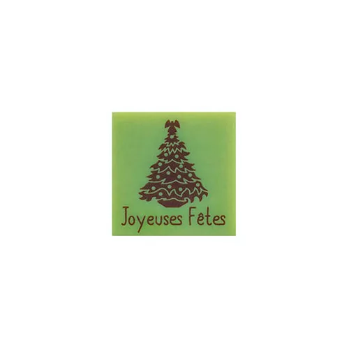 Squares White chocolate 'Un air de Noël'