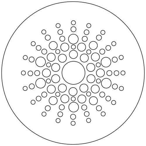 Stencil for King's cake "Bubble"