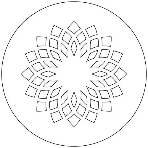 Stencil for King's cake "Rosace"