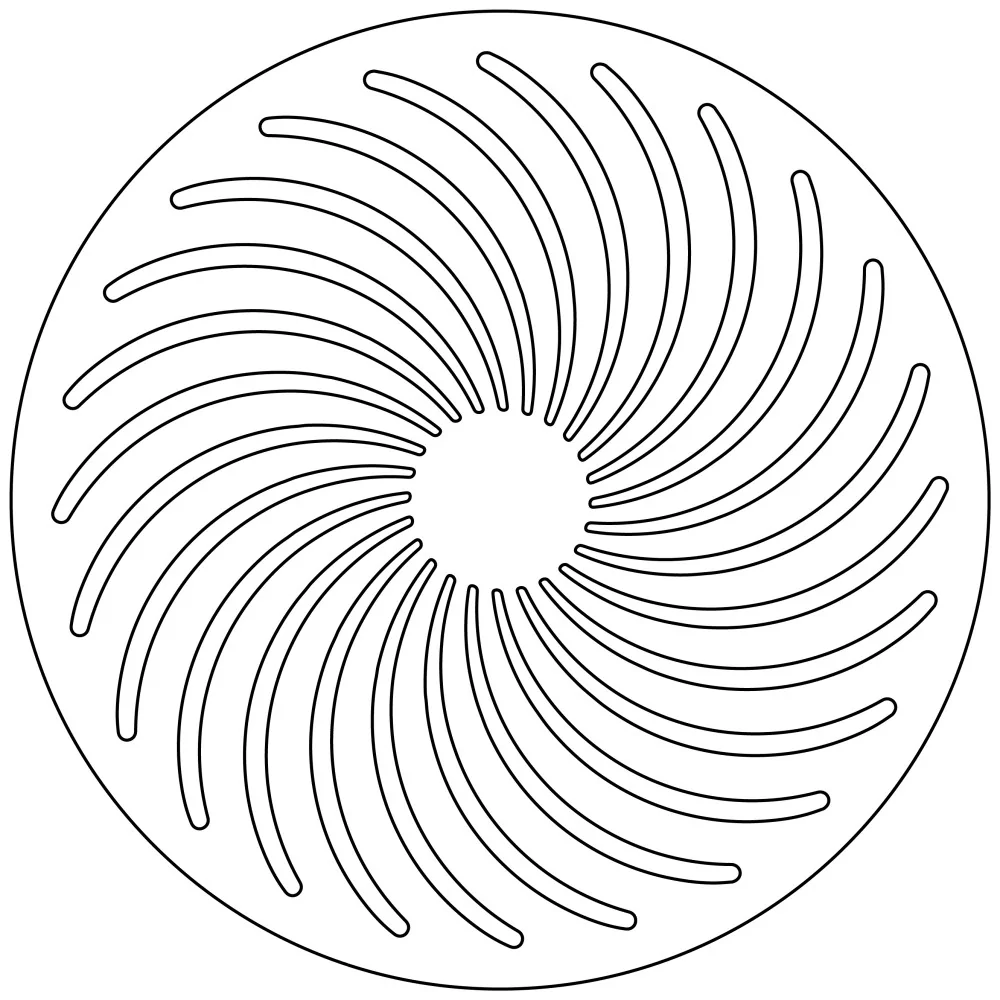 Stencil for King's cake "Pithiviers"