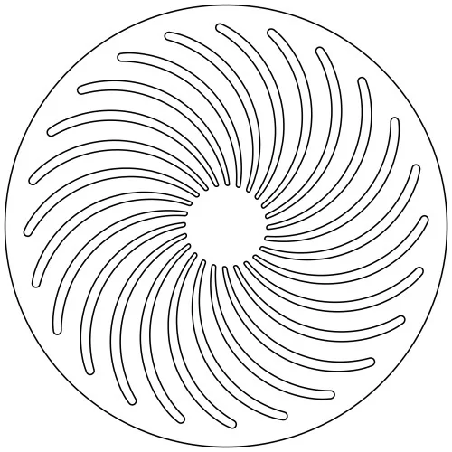 Stencil for King's cake "Pithiviers"