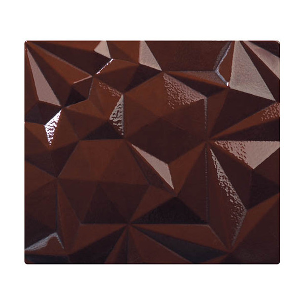 Embouts de bûche rectangle en chocolat noir 'Origami'