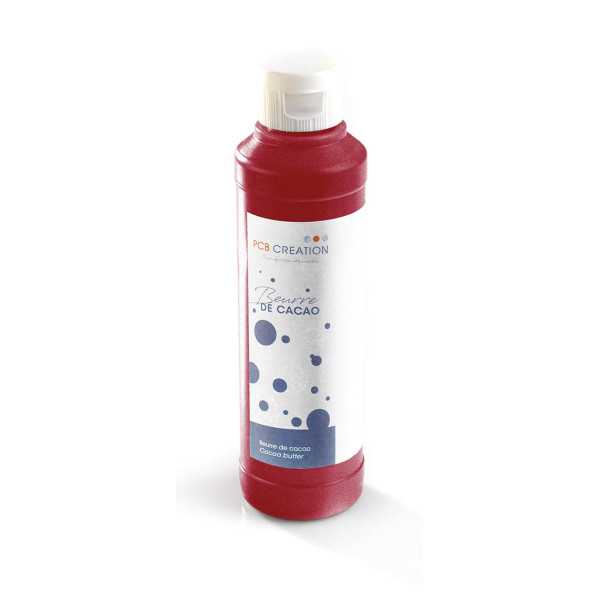 Beurre de cacao coloré scintillant Rubis