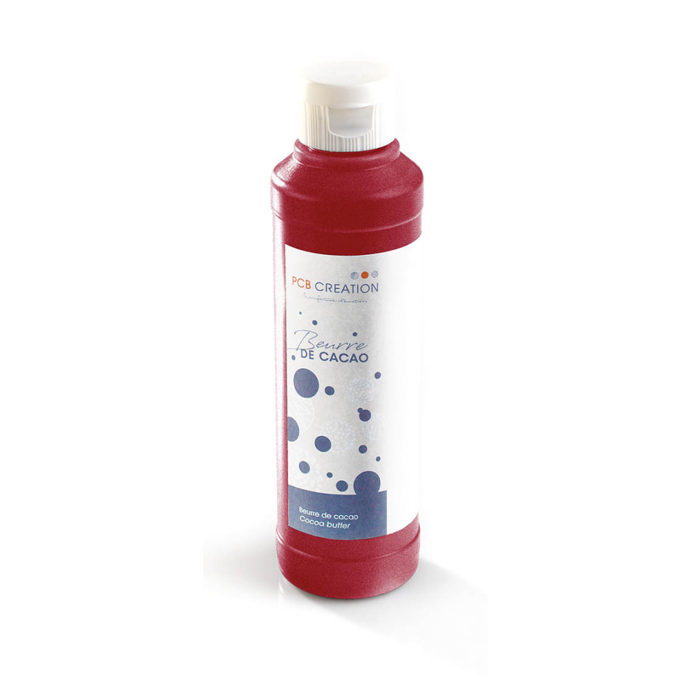 Cocoa butter Shiny ruby color