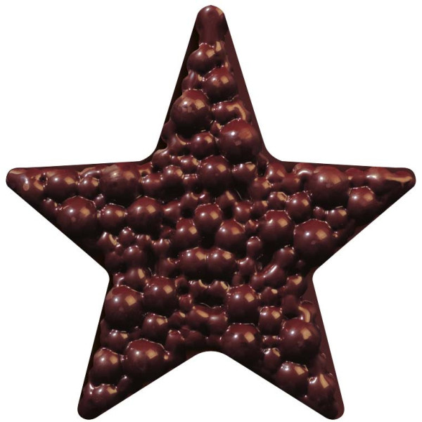 Etoiles en chocolat noir 'Bulles'