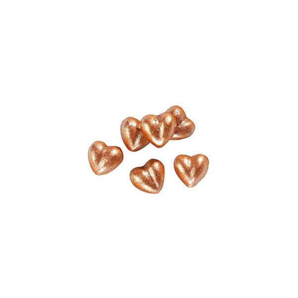 Hearts dark chocolate shiny bronze