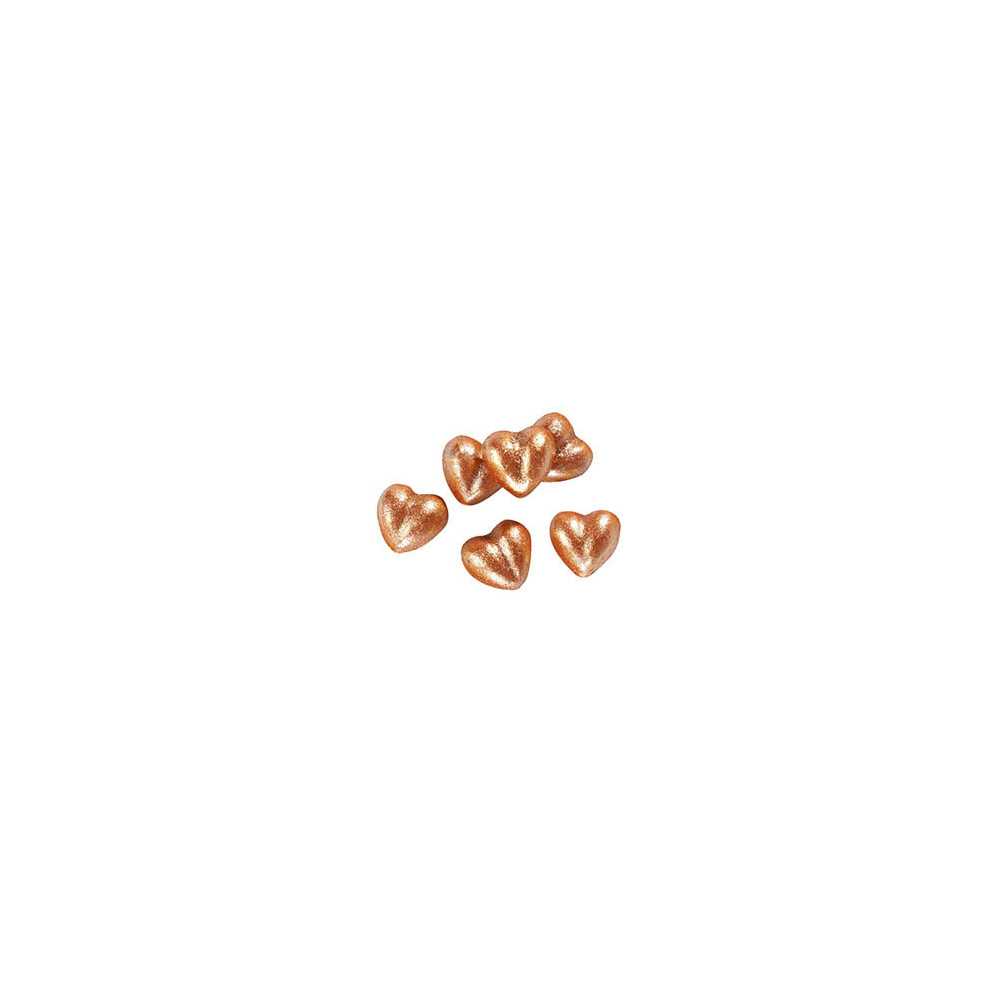 Hearts dark chocolate shiny bronze
