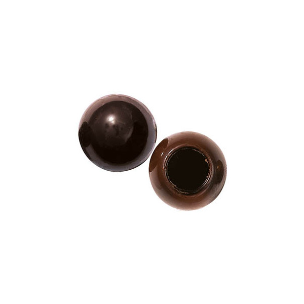 Coques boules en chocolat noir