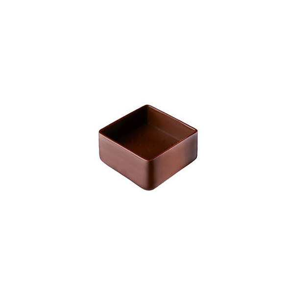 Coques carrées en chocolat noir