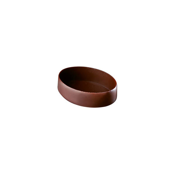Coques ovales en chocolat noir