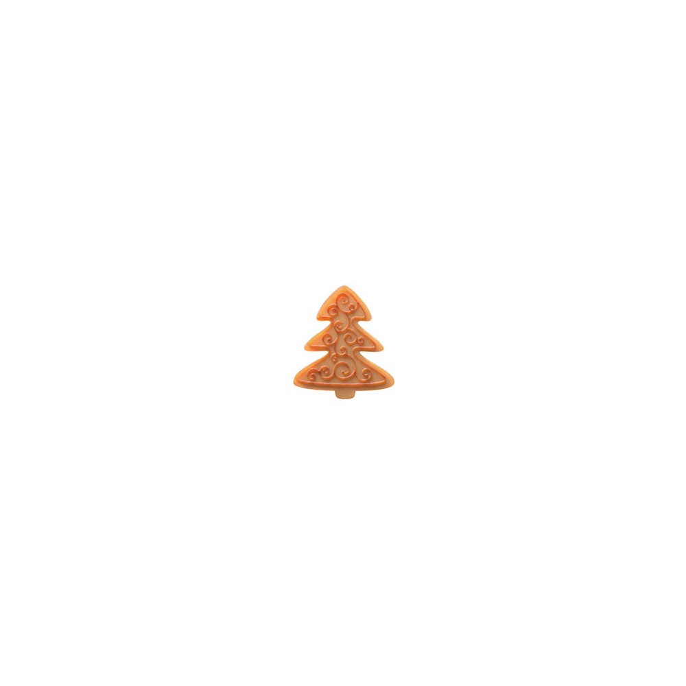 Sujets de Noël en chocolat blanc caramélisé avec relief 'Noir'