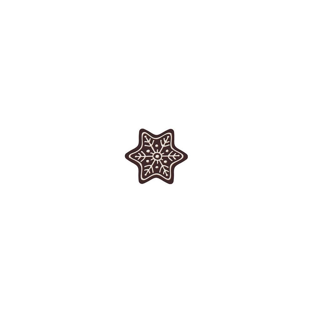 Décors en chocolat noir avec relief Blanc