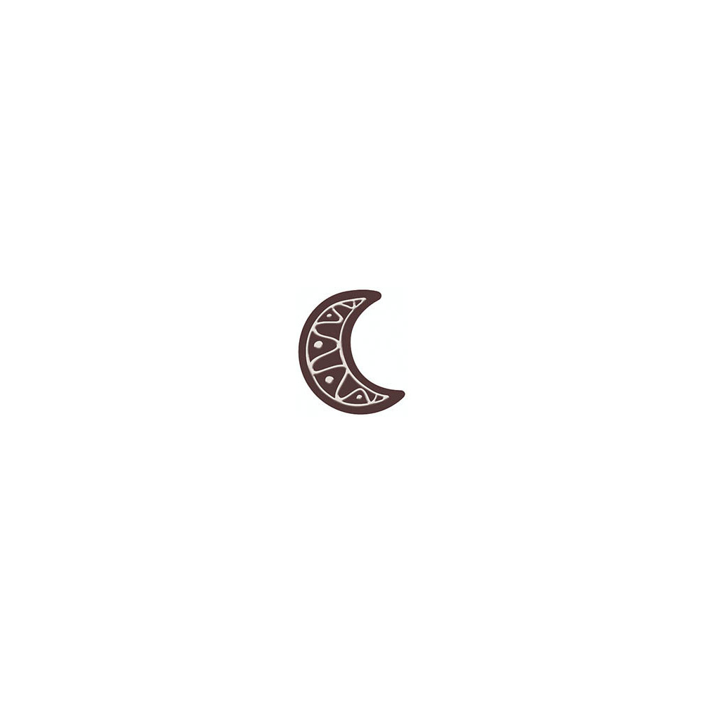 Décors en chocolat noir avec relief Blanc