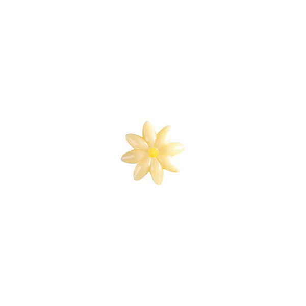 Pâquerettes en chocolat blanc coeur jaune