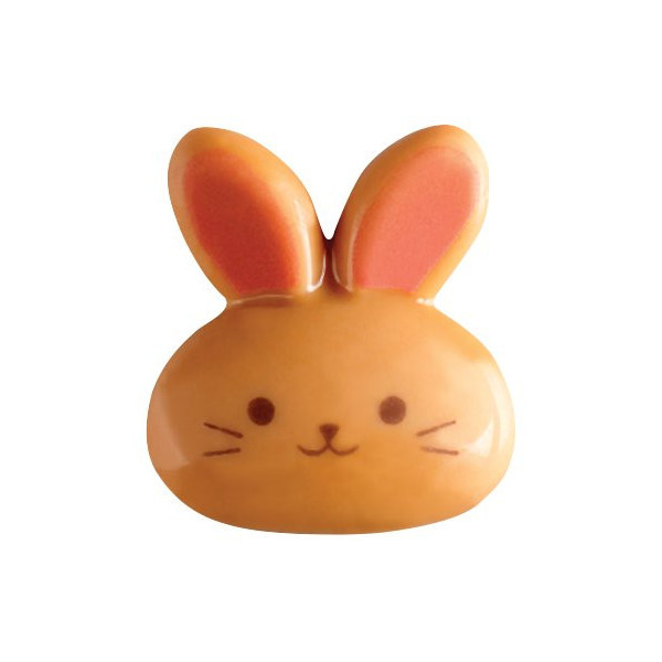 Têtes de lapins en chocolat blanc caramélisé