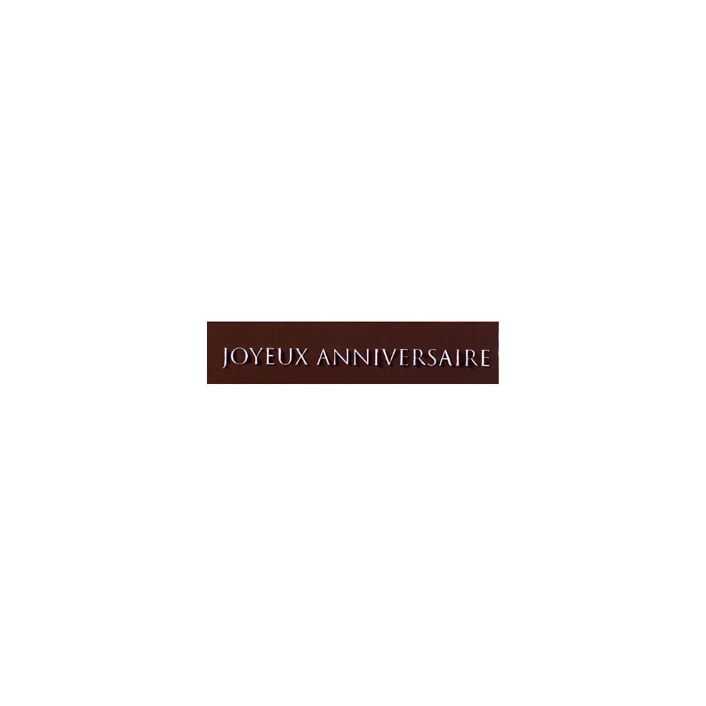 Rectangles Dark chocolate embossed 'Joyeux anniversaire'