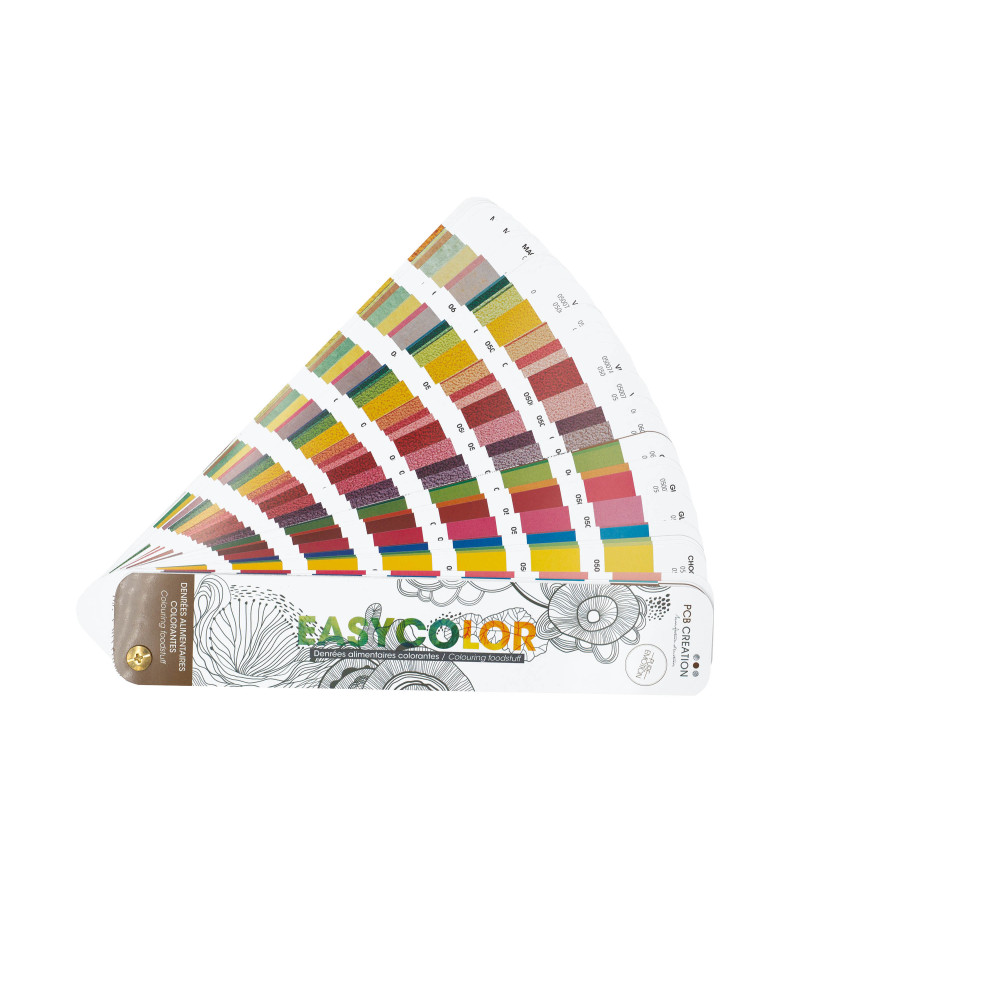 Colour chart 'Easycolor' for colouring foodstuff