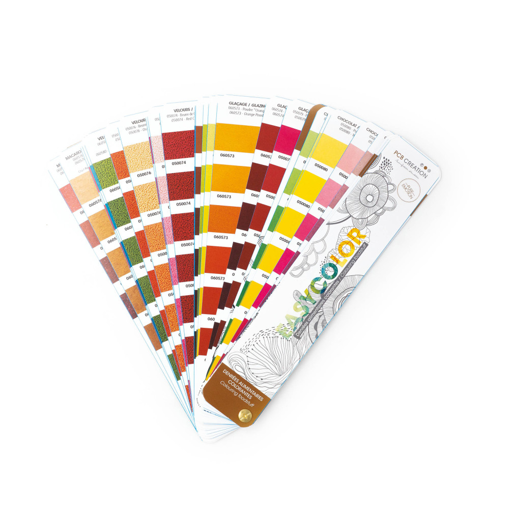 Colour chart 'Easycolor' for colouring foodstuff