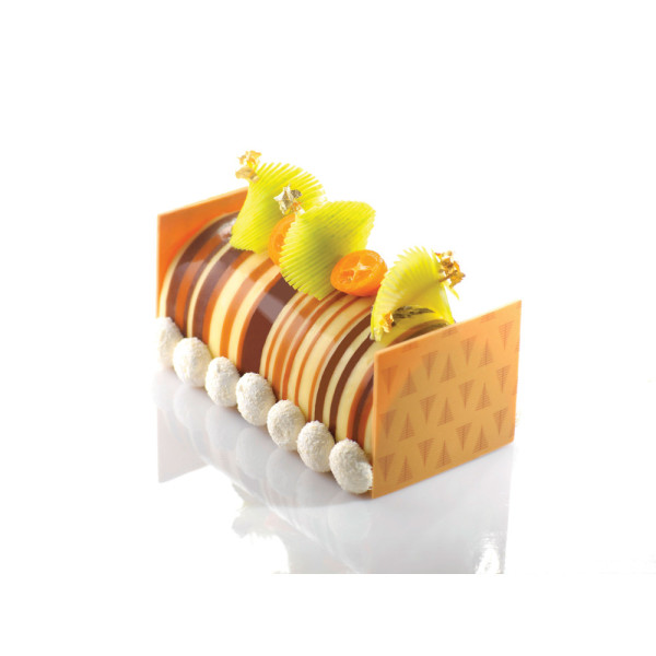 Feuilles imprimées PET pour bûche 'Rayures'