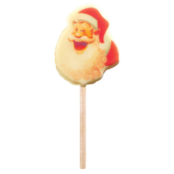 60 Lollipops white chocolate Père noël 4 designs