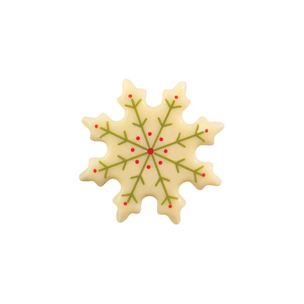 Cristaux en chocolat blanc 'Vert et Rouge'