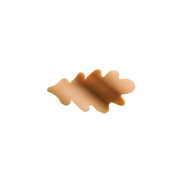 Curved oak leaves White caramelised chocolate