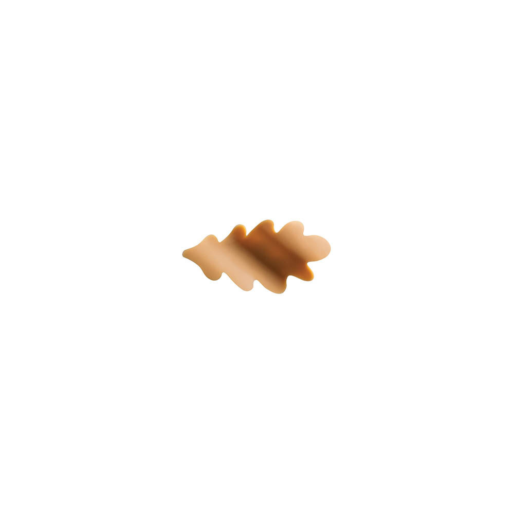 Feuilles de chêne courbées en chocolat blanc caramélisé