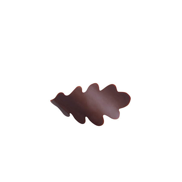 Curved oak leaves Dark chocolate