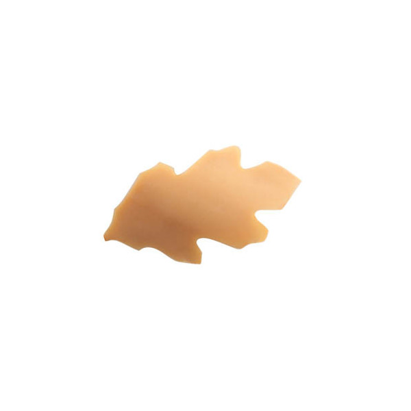 Feuilles de houx courbées en chocolat blanc caramélisé