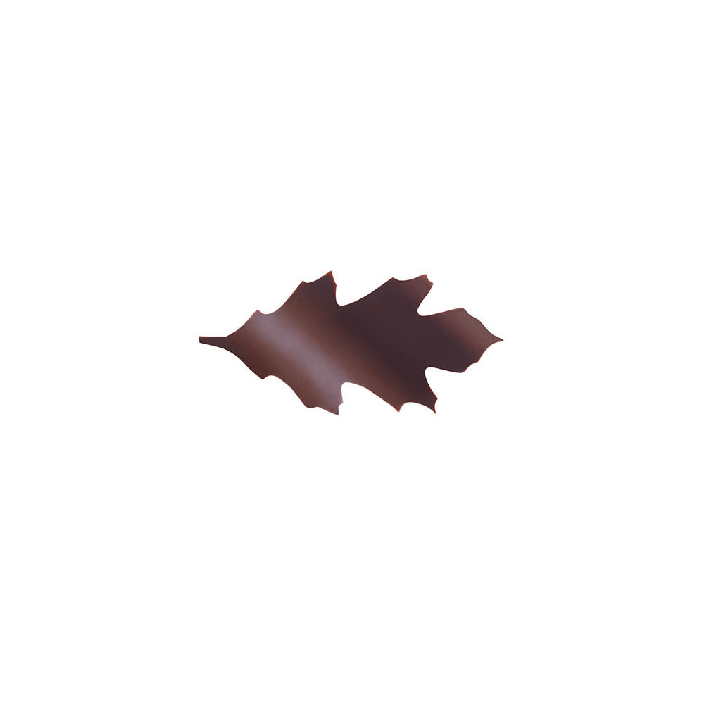 Feuilles de houx courbées en chocolat noir