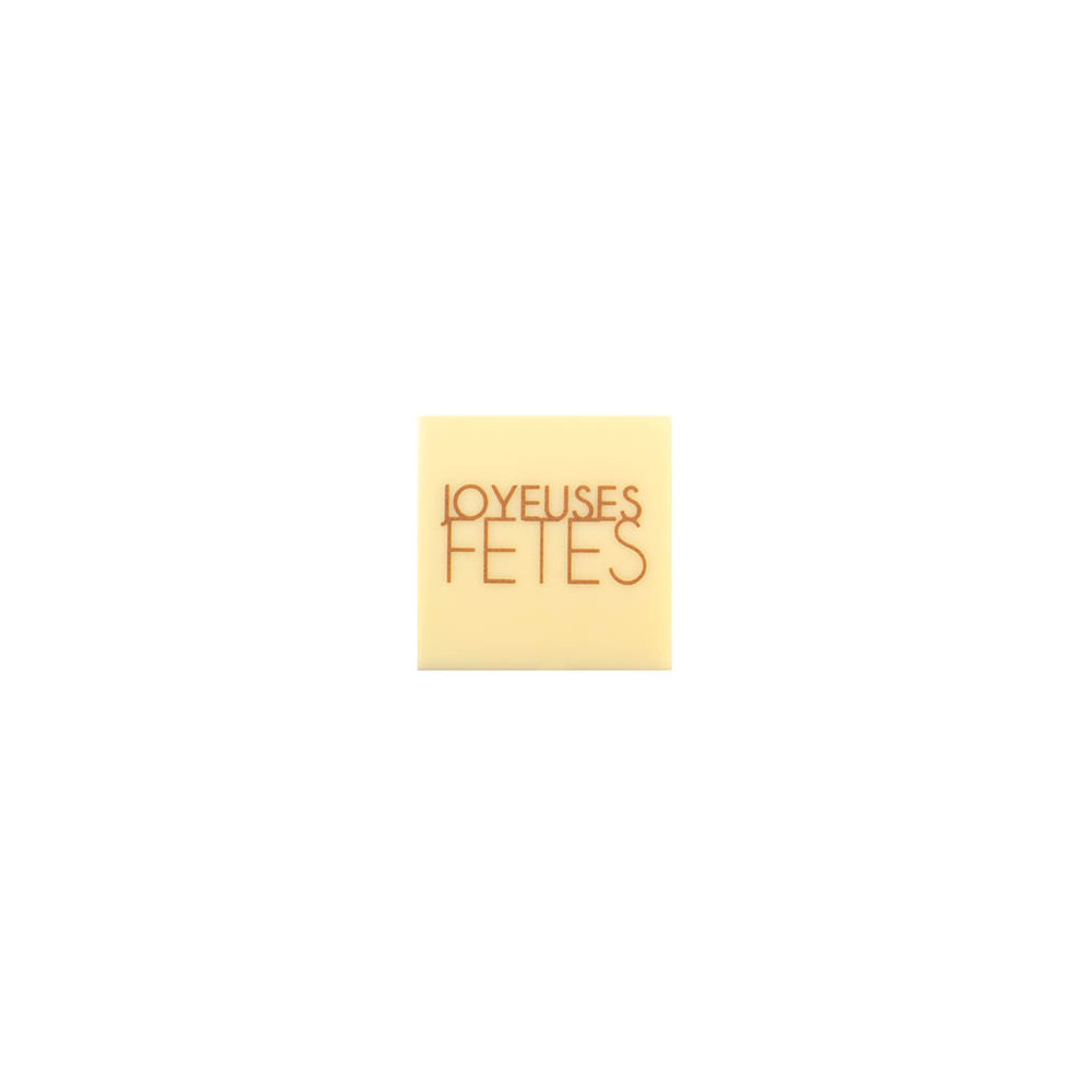 Squares White chocolate 'Joyeuses fêtes'