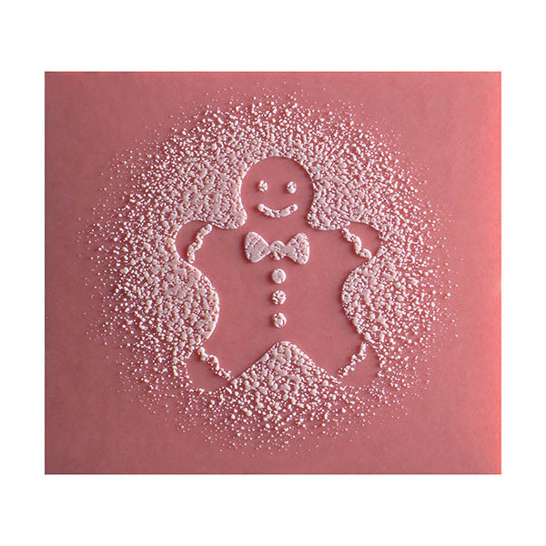 Embouts de bûches Fraise avec relief 'Enneigé'
