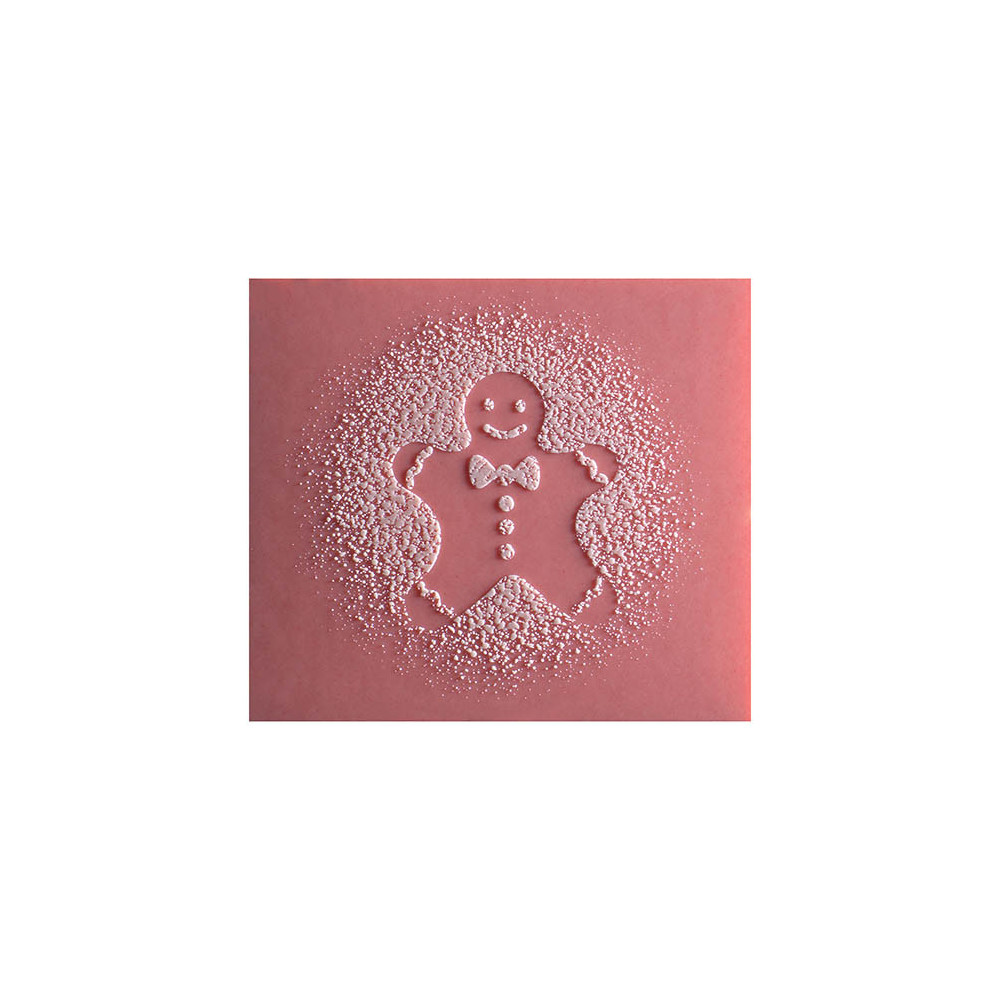 Embouts de bûches Fraise avec relief 'Enneigé'