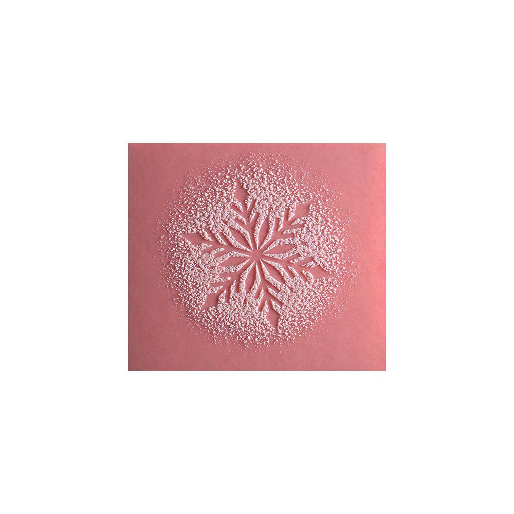 Embouts de bûches Fraise avec relief 'Enneigé'