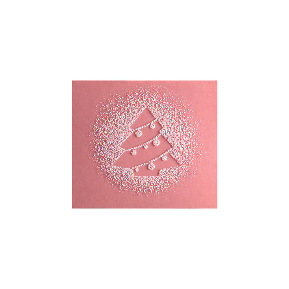 Embouts de bûches Fraise avec relief 'Enneigé'