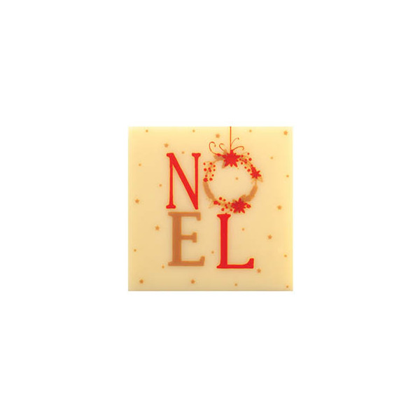 Carrés en chocolat blanc 'Noël'