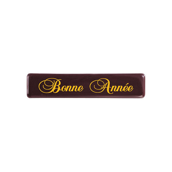 Rectangles en chocolat noir 'Bonne année'