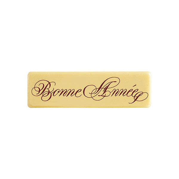 Rectangles en chocolat blanc 'Bonne année'