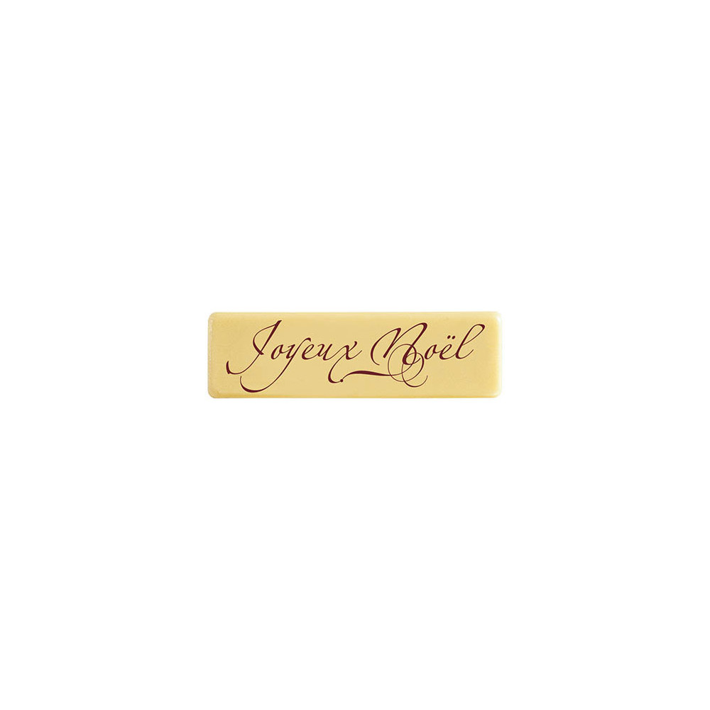 Rectangles en chocolat blanc 'Joyeux Noël'