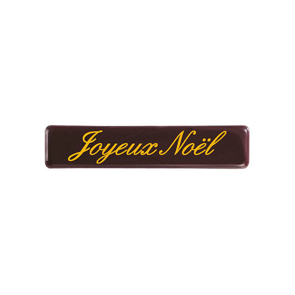 Rectangles en chocolat noir 'Joyeux Noël'