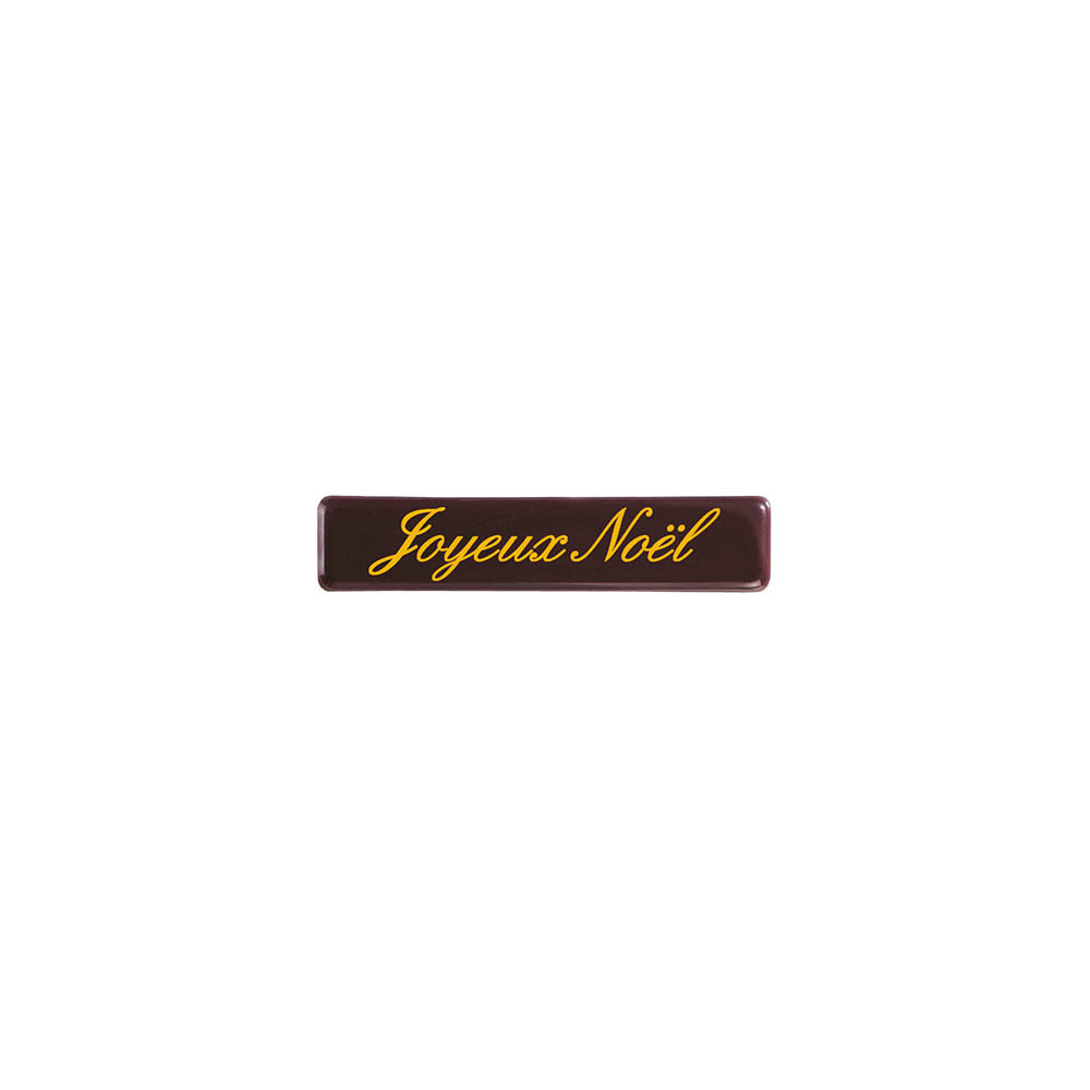 Rectangles en chocolat noir 'Joyeux Noël'