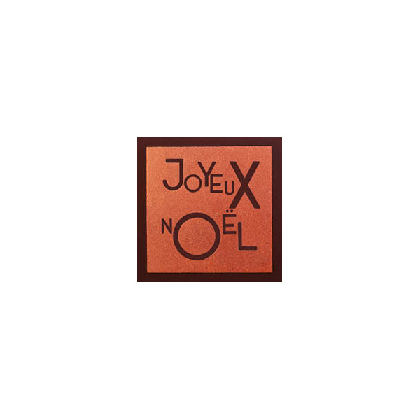 Carrés en chocolat noir 'Joyeux Noël'