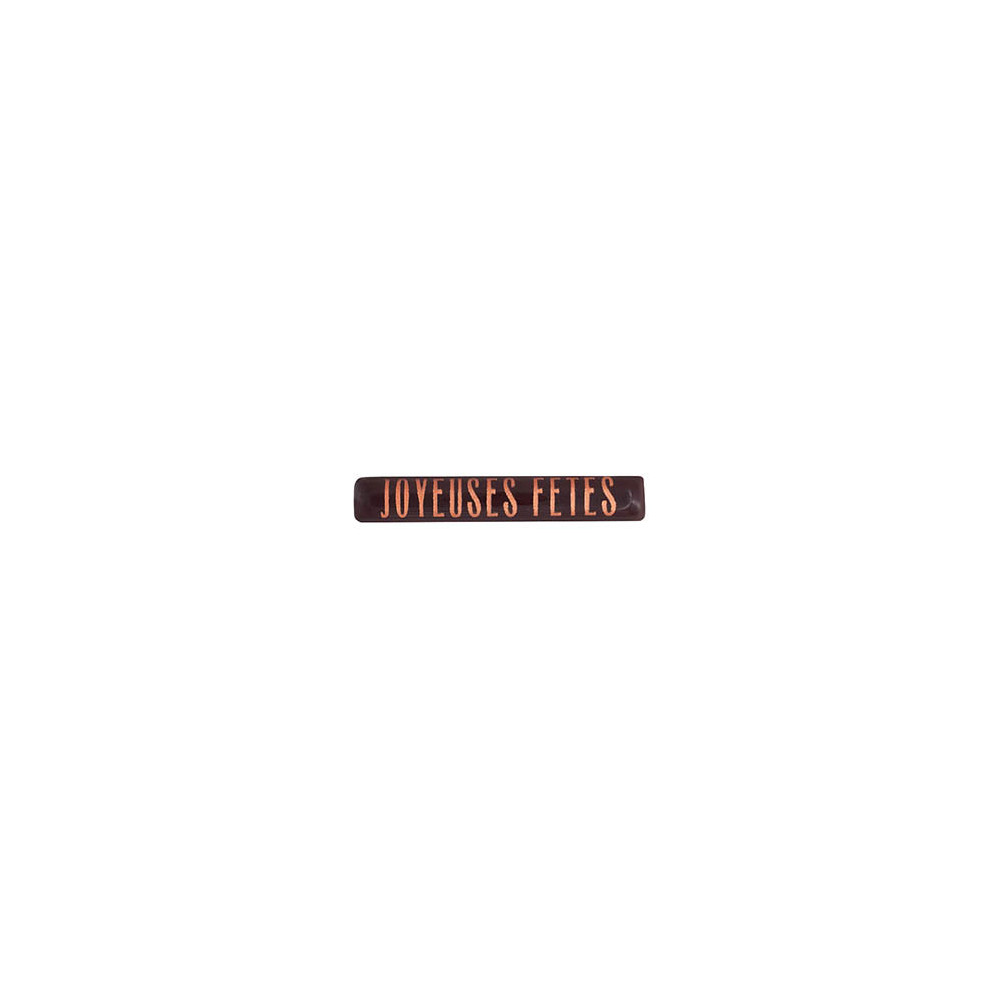 Rectangles en chocolat noir 'Joyeuses Fêtes'