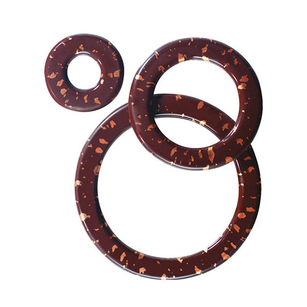 Cercles ajourés en chocolat noir