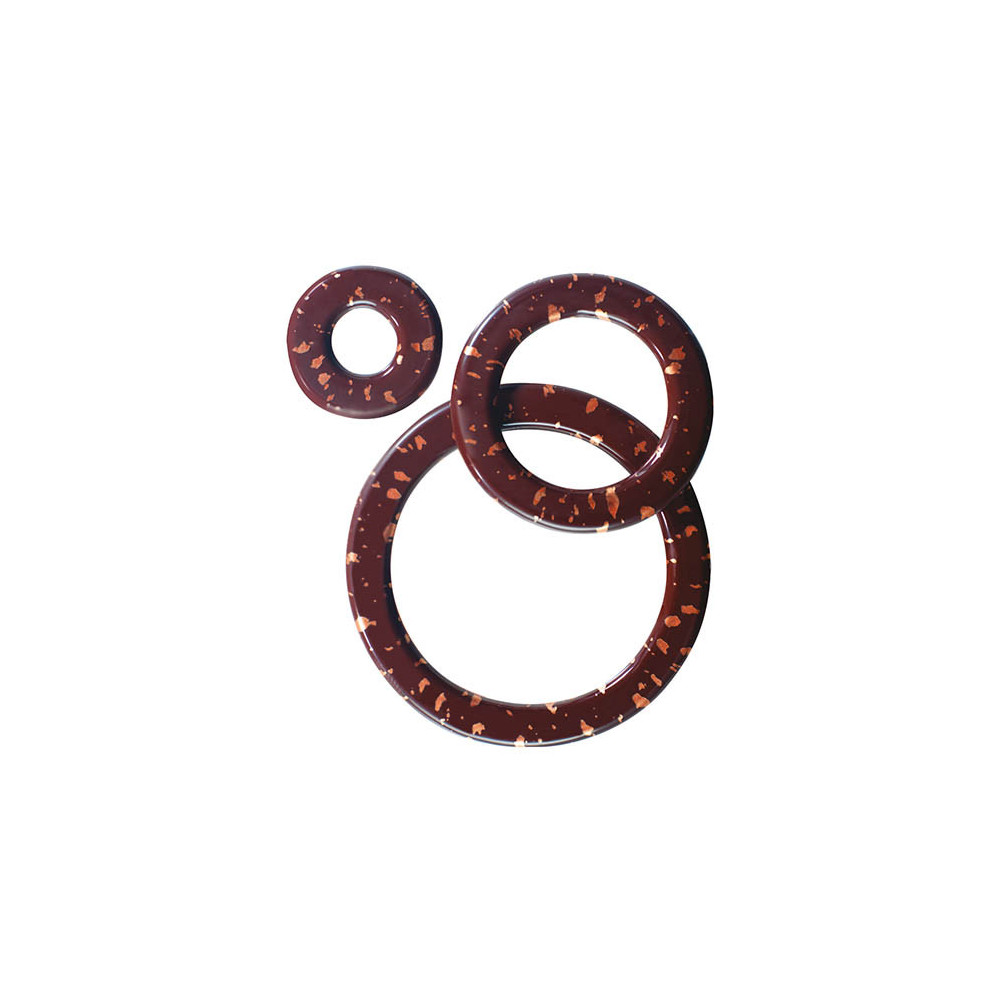 Mixed circles Dark chocolate 'Moucheté bronze'