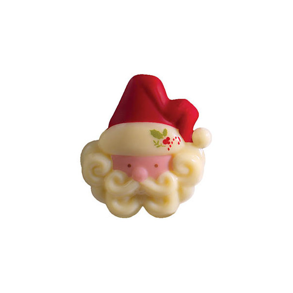 Tête de Père Noël en chocolat blanc