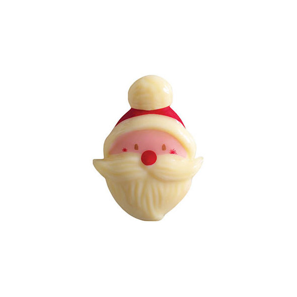 Têtes de Père Noël en chocolat blanc