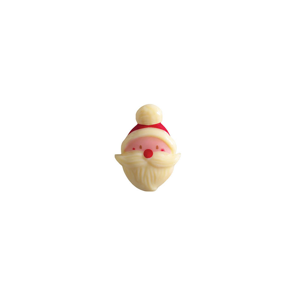 Têtes de Père Noël en chocolat blanc